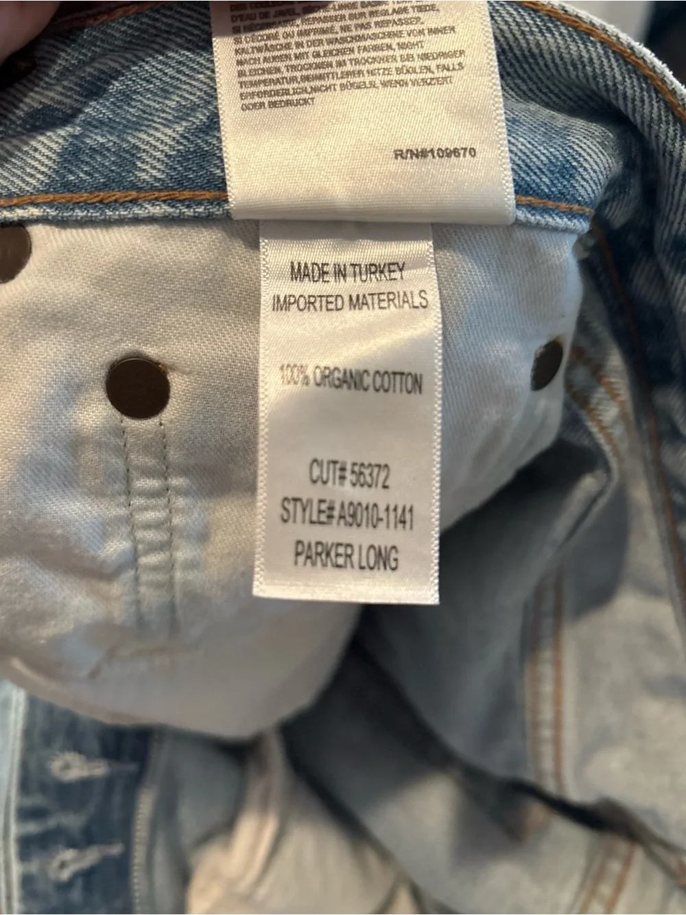 Agolde Parker Long Vintage Denim Shorts